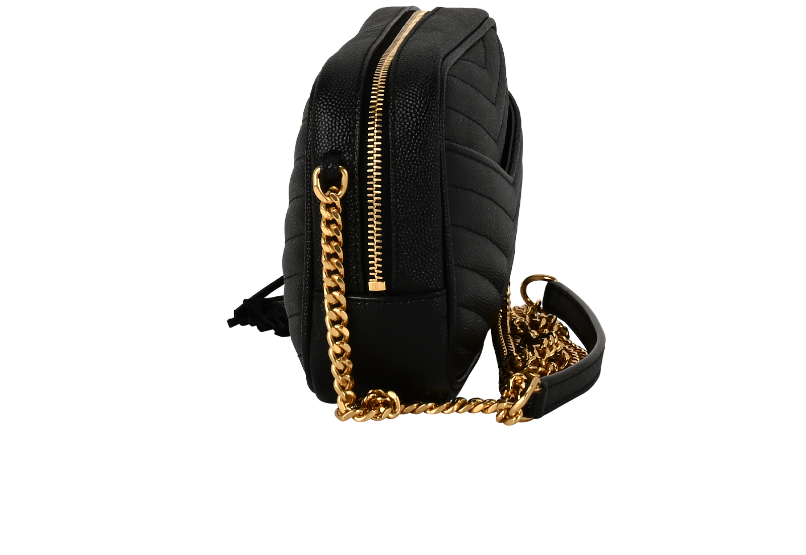 Lou Mini Camera Bag, &pound;650, Handbags, Black, Leather, Bottom view